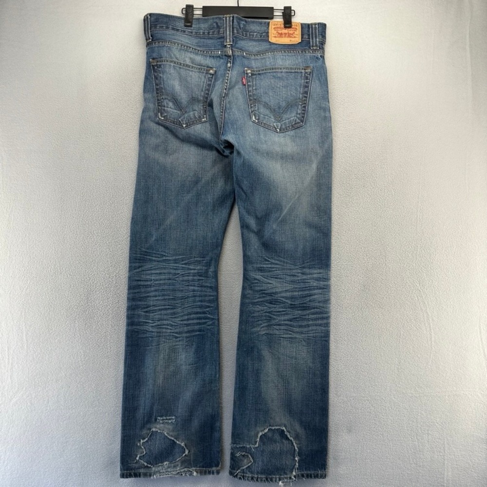 Vintage Levis Jeans men's 36x34 Blue 512 Bootcut Boot Dark Wash Repairs y2k Dark